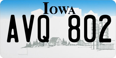 IA license plate AVQ802