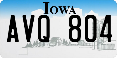 IA license plate AVQ804