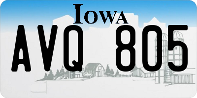 IA license plate AVQ805