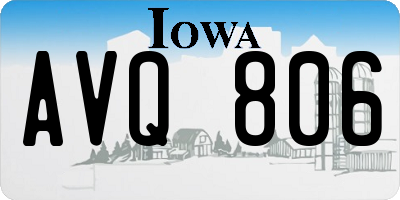 IA license plate AVQ806