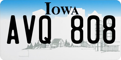 IA license plate AVQ808