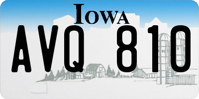 IA license plate AVQ810