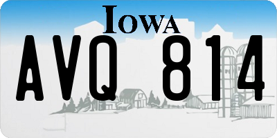 IA license plate AVQ814