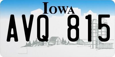 IA license plate AVQ815