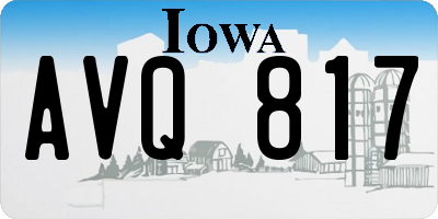IA license plate AVQ817