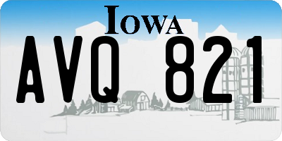IA license plate AVQ821