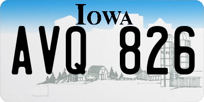 IA license plate AVQ826