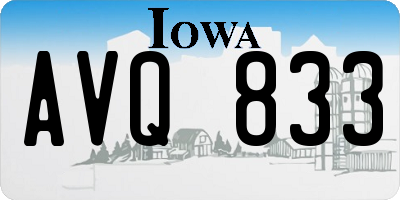IA license plate AVQ833