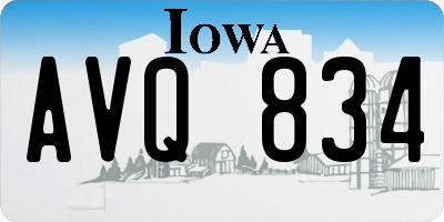 IA license plate AVQ834