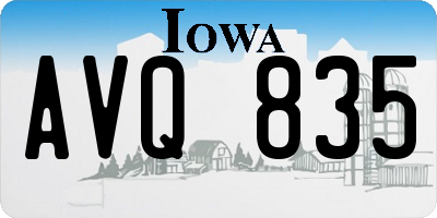 IA license plate AVQ835