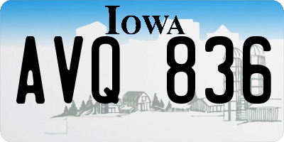 IA license plate AVQ836