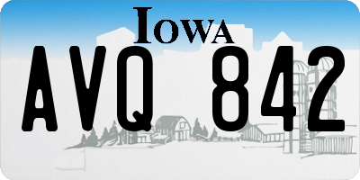 IA license plate AVQ842