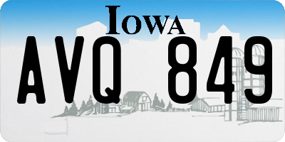 IA license plate AVQ849