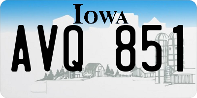 IA license plate AVQ851