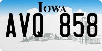 IA license plate AVQ858