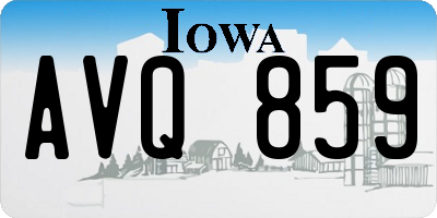 IA license plate AVQ859