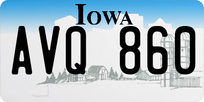 IA license plate AVQ860