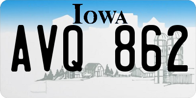 IA license plate AVQ862