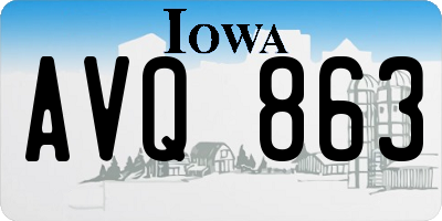 IA license plate AVQ863