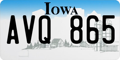 IA license plate AVQ865
