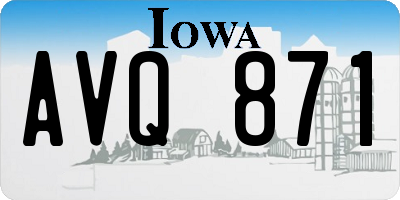 IA license plate AVQ871
