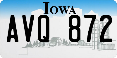 IA license plate AVQ872