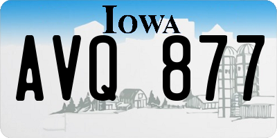IA license plate AVQ877