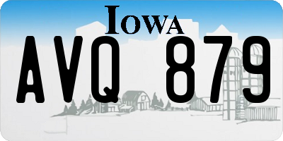 IA license plate AVQ879