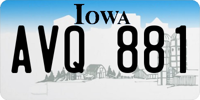 IA license plate AVQ881