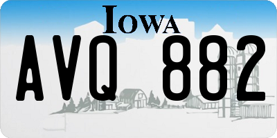IA license plate AVQ882