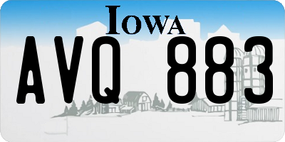 IA license plate AVQ883