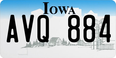 IA license plate AVQ884