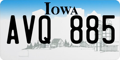 IA license plate AVQ885