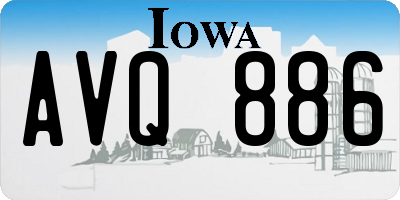 IA license plate AVQ886