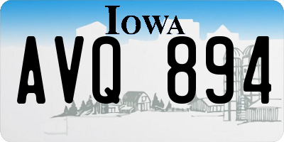 IA license plate AVQ894