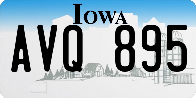 IA license plate AVQ895