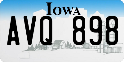 IA license plate AVQ898