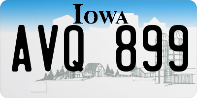 IA license plate AVQ899