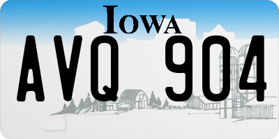 IA license plate AVQ904