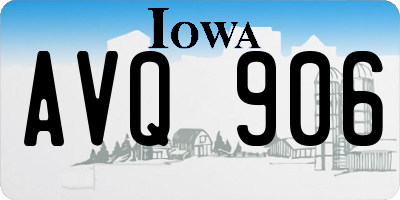 IA license plate AVQ906