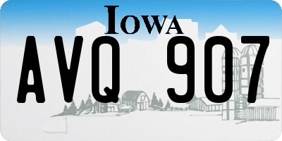 IA license plate AVQ907