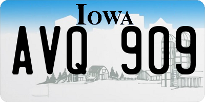 IA license plate AVQ909
