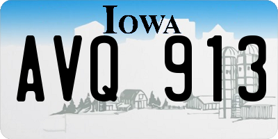 IA license plate AVQ913