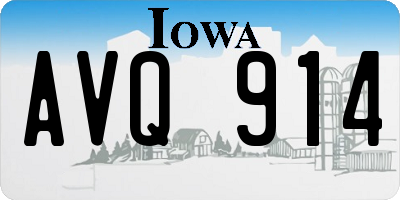 IA license plate AVQ914
