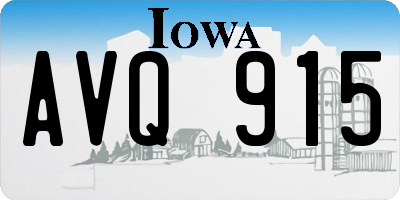 IA license plate AVQ915