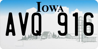 IA license plate AVQ916