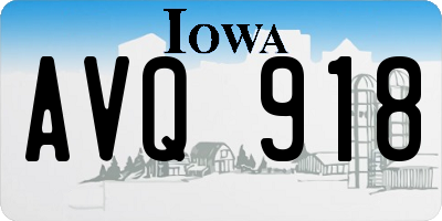 IA license plate AVQ918