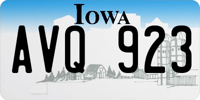 IA license plate AVQ923