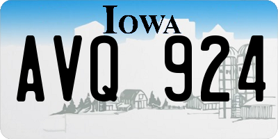 IA license plate AVQ924