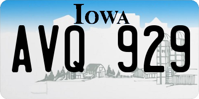 IA license plate AVQ929